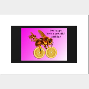 Bee happy, have a beeutiful birthday! Posters and Art